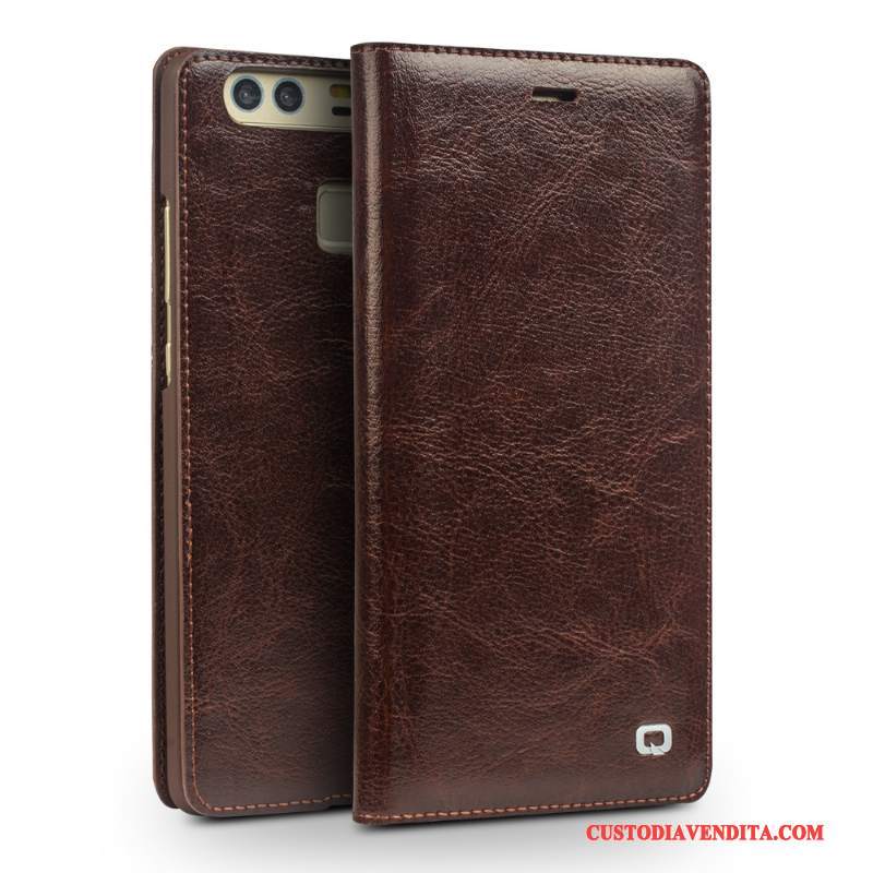 Custodia Huawei P9 Pelle Alto Anti-caduta, Cover Huawei P9 Protezione