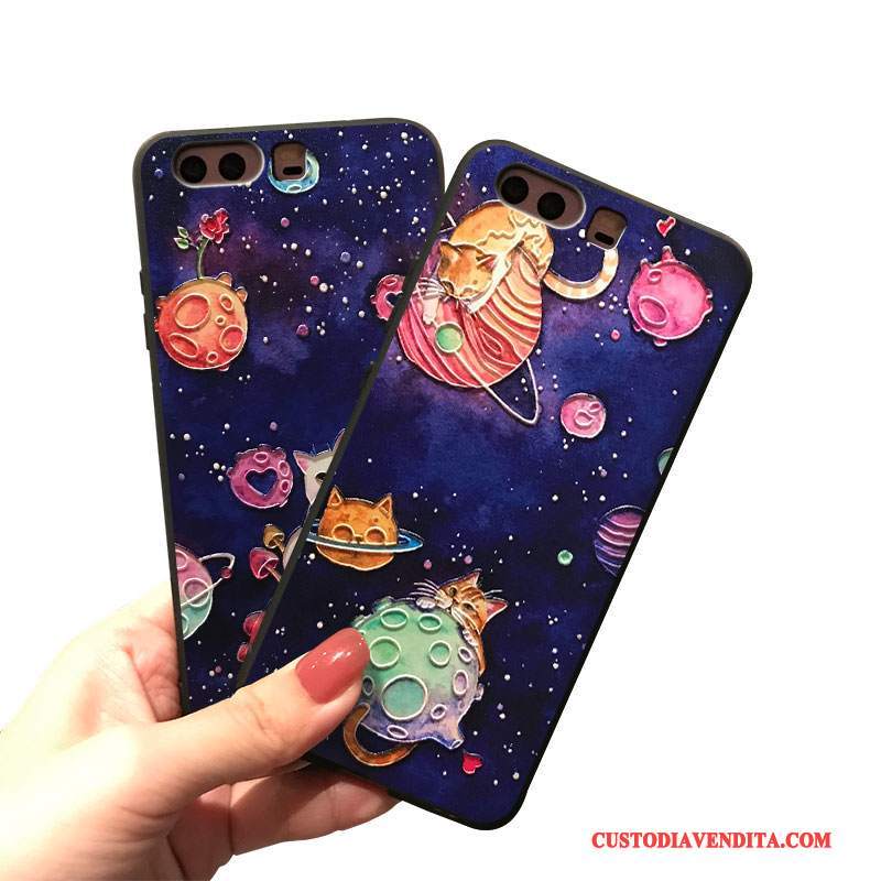 Custodia Huawei P9 Plus Cartone Animato Porpora Tendenza, Cover Huawei P9 Plus Silicone Telefono Ornamenti Appesi