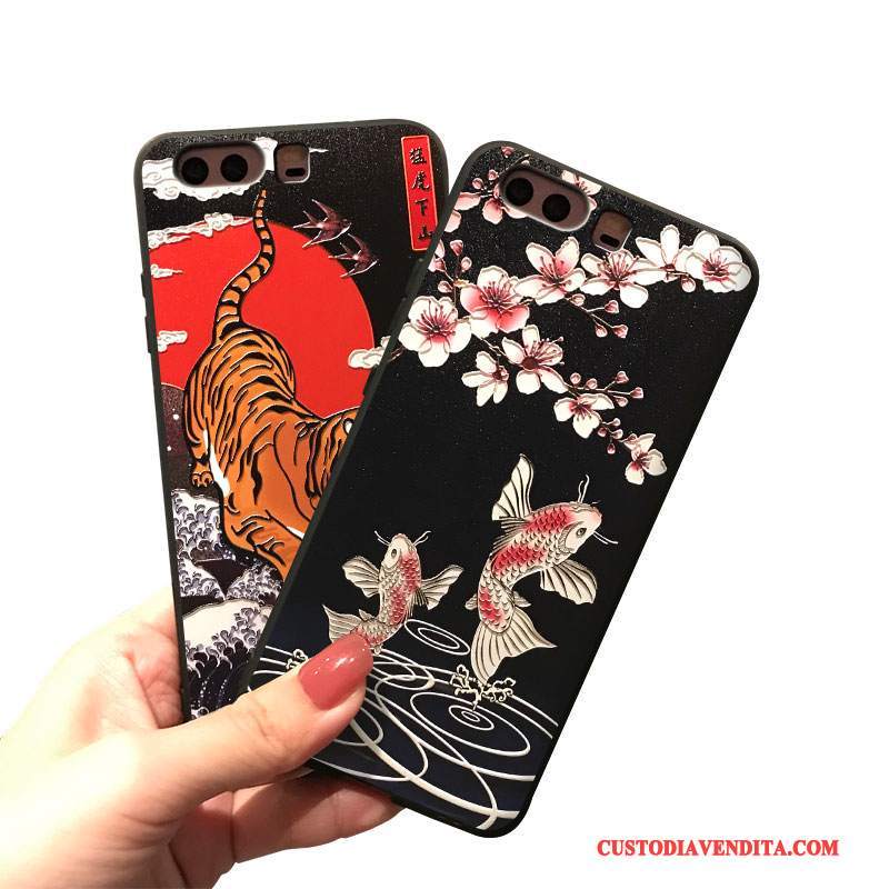 Custodia Huawei P9 Plus Silicone Nero Ornamenti Appesi, Cover Huawei P9 Plus Tendenza Di Personalità