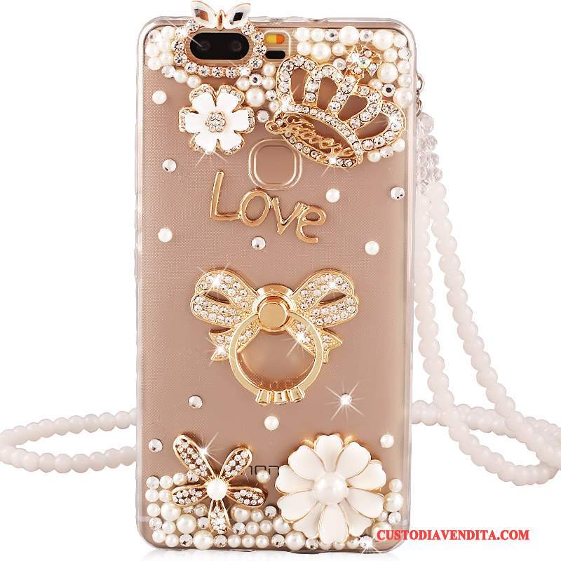 Custodia Huawei P9 Plus Strass Morbido Maglia, Cover Huawei P9 Plus Silicone Orotelefono