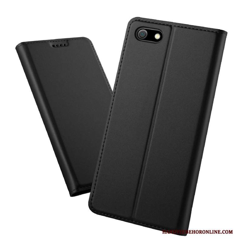 Custodia Huawei Y5 2018 Pelle Nero Affari, Cover Huawei Y5 2018 Folio Cartatelefono