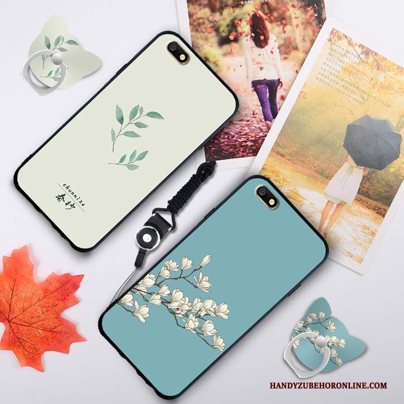 Custodia Huawei Y5 2018 Protezione Gioventù Blu, Cover Huawei Y5 2018 Cartone Animato Telefono Ring