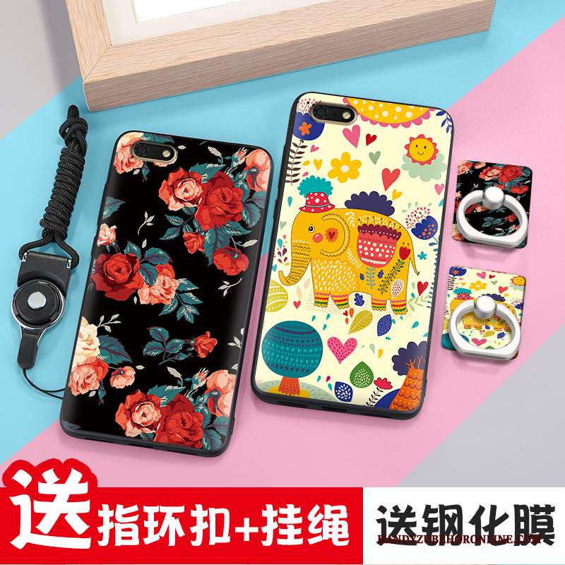 Custodia Huawei Y5 2018 Silicone Modello Personalizza, Cover Huawei Y5 2018 Goffratura Nerotelefono