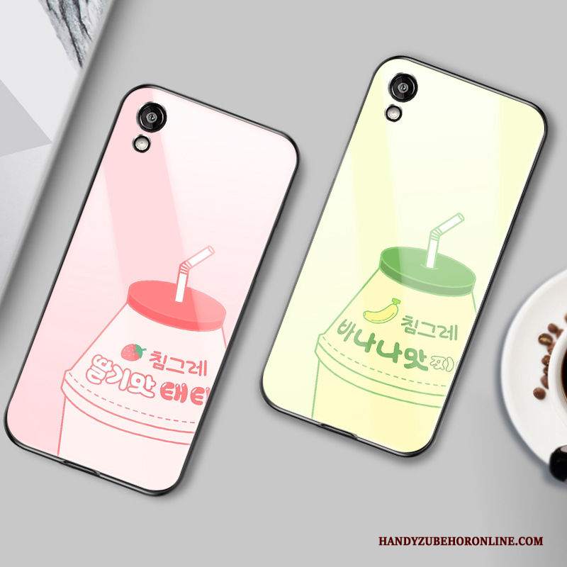Custodia Huawei Y5 2019 Cartone Animato Fresco Vetro, Cover Huawei Y5 2019 Protezione Telefono Piccola