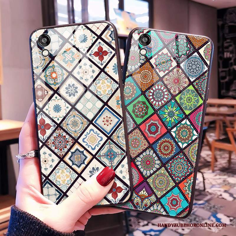 Custodia Huawei Y5 2019 Colore Vetro Stile Cinese, Cover Huawei Y5 2019 Protezione Anti-caduta Difficile
