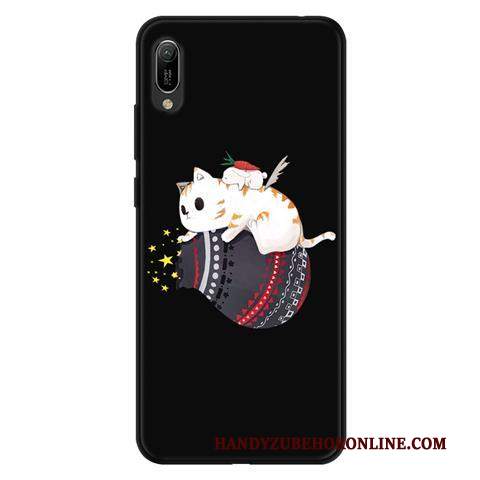 Custodia Huawei Y6 2019 Cartone Animato Morbido Garza, Cover Huawei Y6 2019 Protezione Pizzo Macchiati