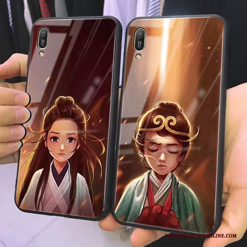 Custodia Huawei Y6 2019 Creativo Difficile Di Personalità, Cover Huawei Y6 2019 Protezione Net Red Colore