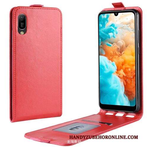 Custodia Huawei Y6 2019 Pelle Affari Semplici, Cover Huawei Y6 2019 Protezione Tendenzatelefono