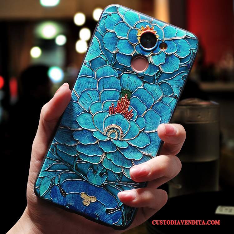Custodia Huawei Y6 Pro 2017 Silicone Stile Cinesetelefono, Cover Huawei Y6 Pro 2017 Tutto Incluso Etnico