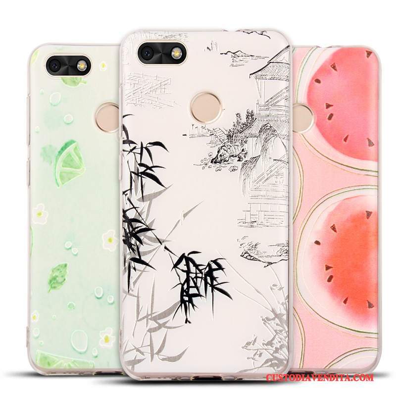 Custodia Huawei Y6 Pro 2017 Silicone Telefono Maglia, Cover Huawei Y6 Pro 2017 Protezione Morbido Anti-caduta