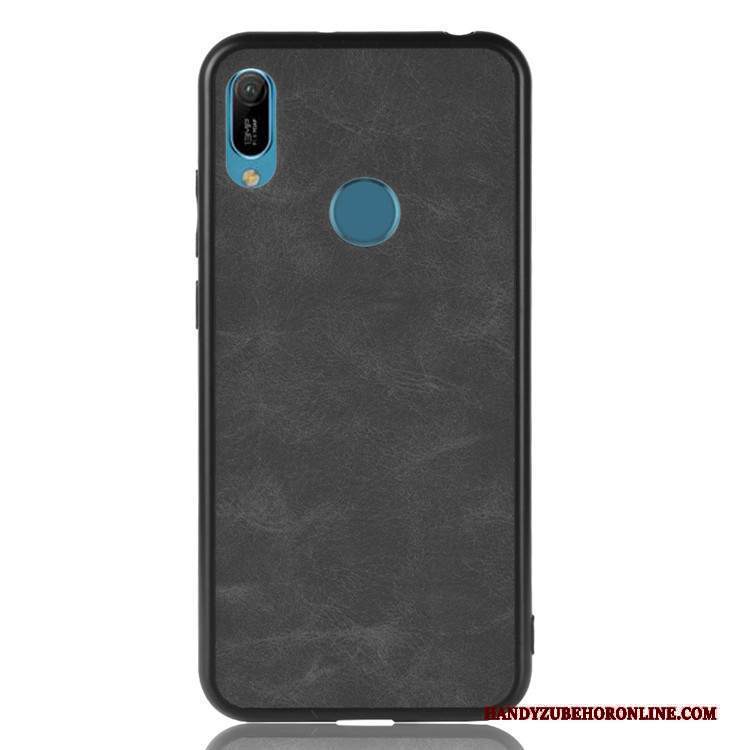 Custodia Huawei Y6s Pelle Telefono Difficile, Cover Huawei Y6s Protezione Nero Tutto Incluso