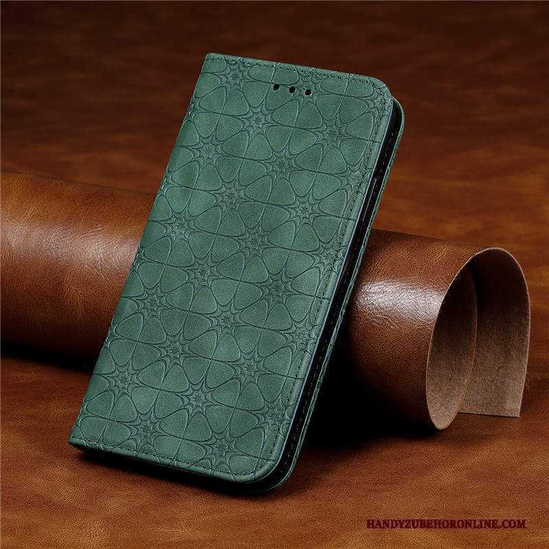 Custodia Huawei Y6s Protezione Felice Fiori, Cover Huawei Y6s Pelle Verde Ornamenti Appesi