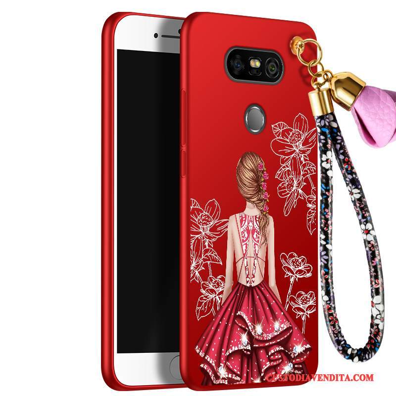 Custodia Lg G4 Silicone Anti-cadutatelefono, Cover Lg G4 Protezione Ornamenti Appesi Rosso