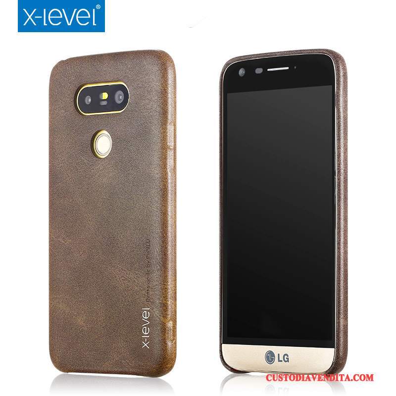Custodia Lg G5 Pelle Anti-caduta Sottile, Cover Lg G5 Protezione Tendenza Chiaro