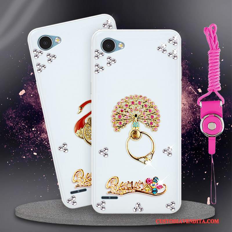 Custodia Lg G6 Strass Morbido Bianco, Cover Lg G6 Protezione Telefono