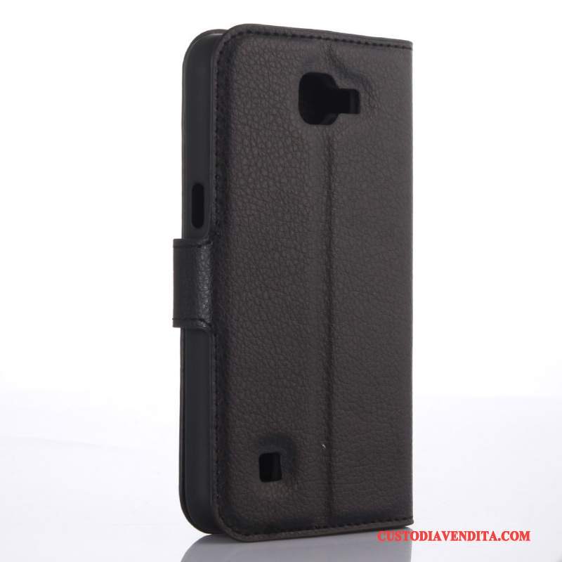 Custodia Lg K4 Protezione Carta Nero, Cover Lg K4 Pelle Telefono