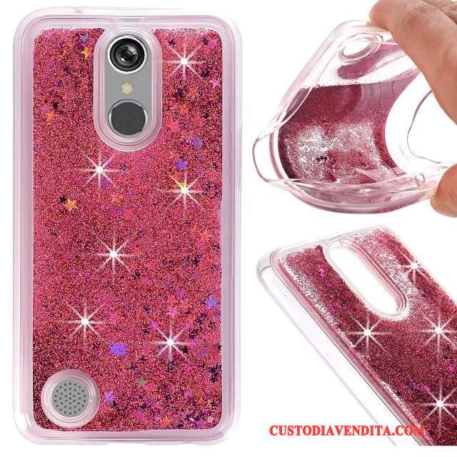 Custodia Lg K8 2017 Silicone Sabbie Mobili Tutto Incluso, Cover Lg K8 2017 Morbido Rosso