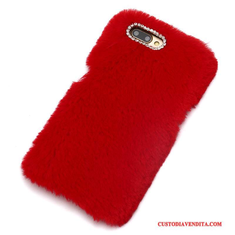 Custodia Lg Q6 Moda Peluche Rosso, Cover Lg Q6 Protezione Marchio Di Tendenza Sottile