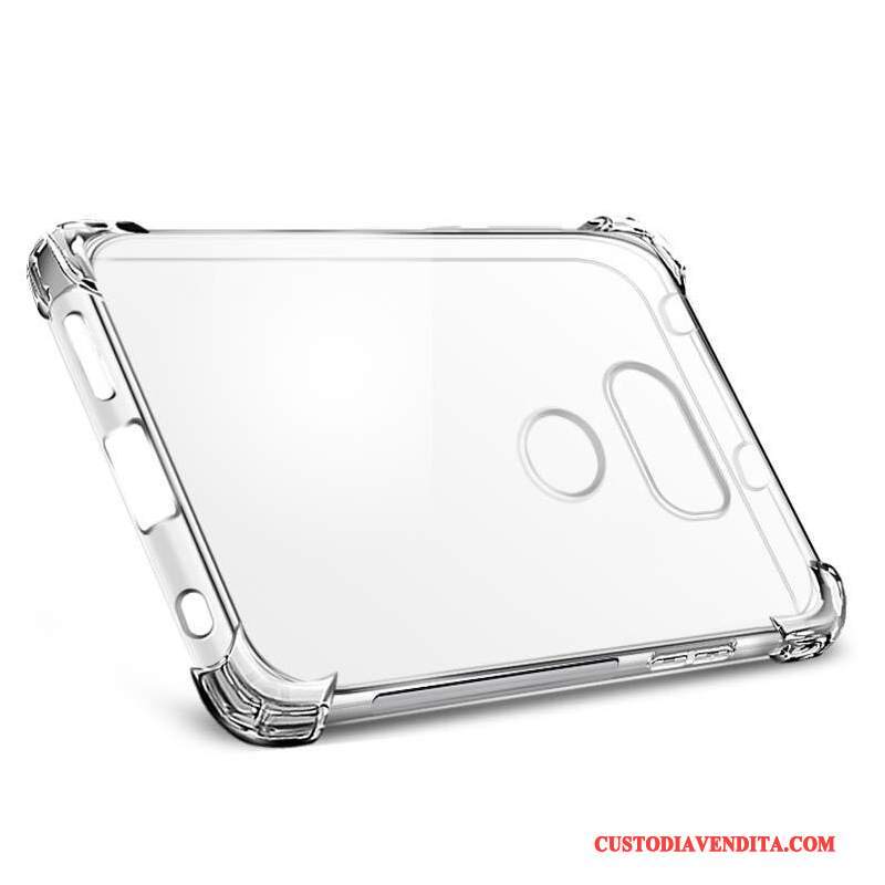 Custodia Lg Q6 Silicone Anti-caduta Trasparente, Cover Lg Q6 Protezione Bianco Sottile