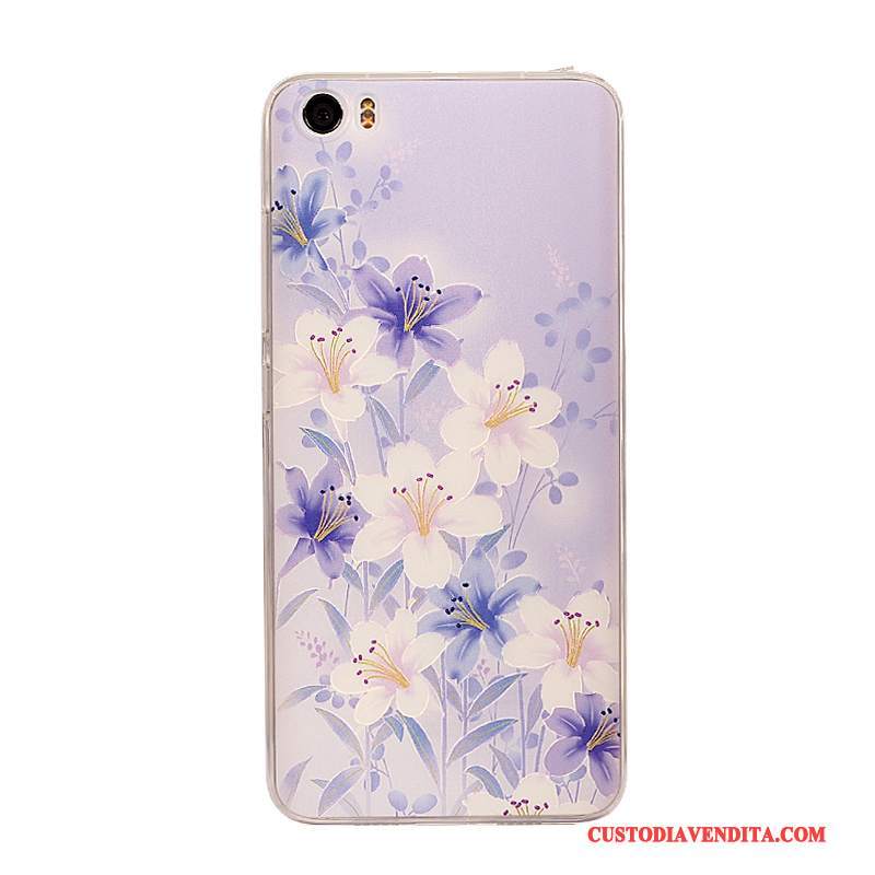 Custodia Mi 5 Cartone Animato Porpora Nuovo, Cover Mi 5 Silicone Piccola Anti-caduta