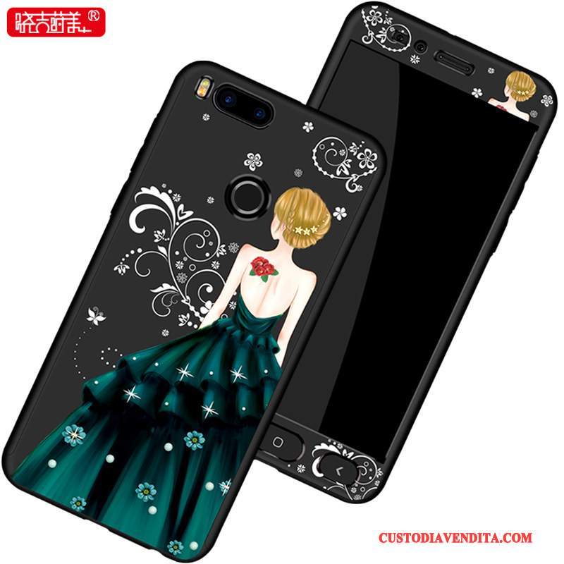 Custodia Mi 5x Creativo Piccola Nero, Cover Mi 5x Protezione Macchiati Difficile
