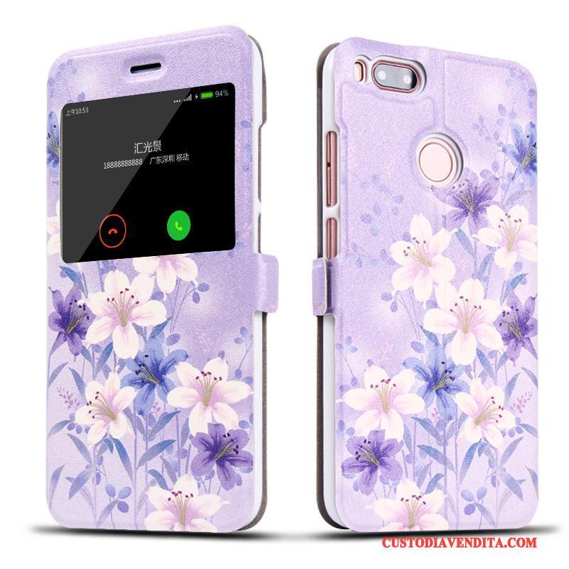 Custodia Mi 5x Protezione Tendenza Piccola, Cover Mi 5x Pelle Telefono Anti-caduta