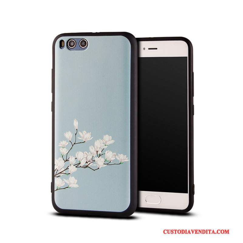 Custodia Mi 6 Protezione Piccola Blu Chiaro, Cover Mi 6 Fiori Frescotelefono