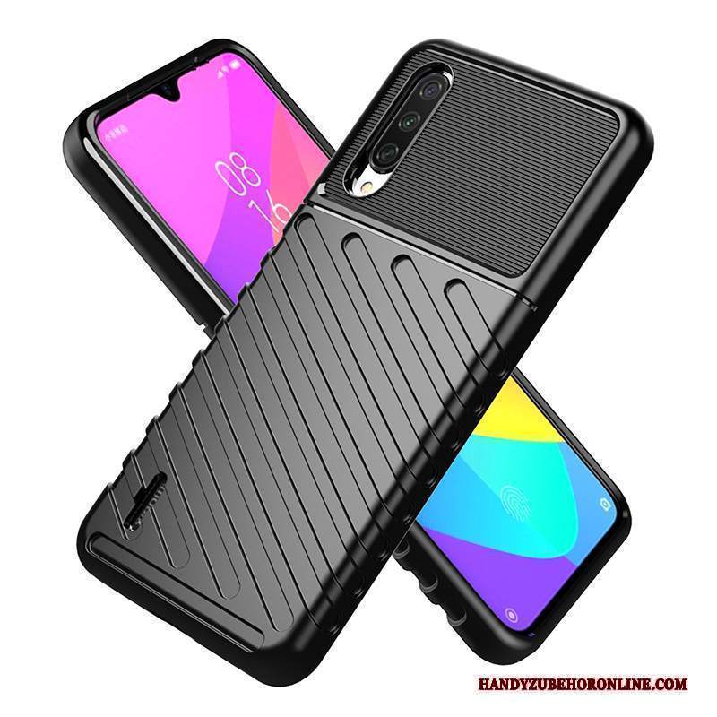 Custodia Mi 9 Lite Silicone Piccola Pellicola Protettiva, Cover Mi 9 Lite Protezione Nero Tre Difese
