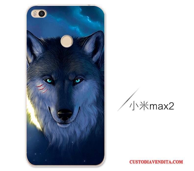 Custodia Mi Max 2 Colore Piccola Anti-caduta, Cover Mi Max 2 Protezione Di Personalità Blu Scuro
