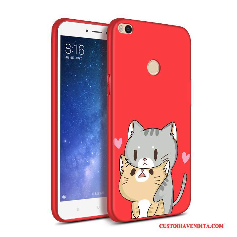 Custodia Mi Mix 2 Silicone Rosso Macchiati, Cover Mi Mix 2 Protezione Anti-caduta Morbido