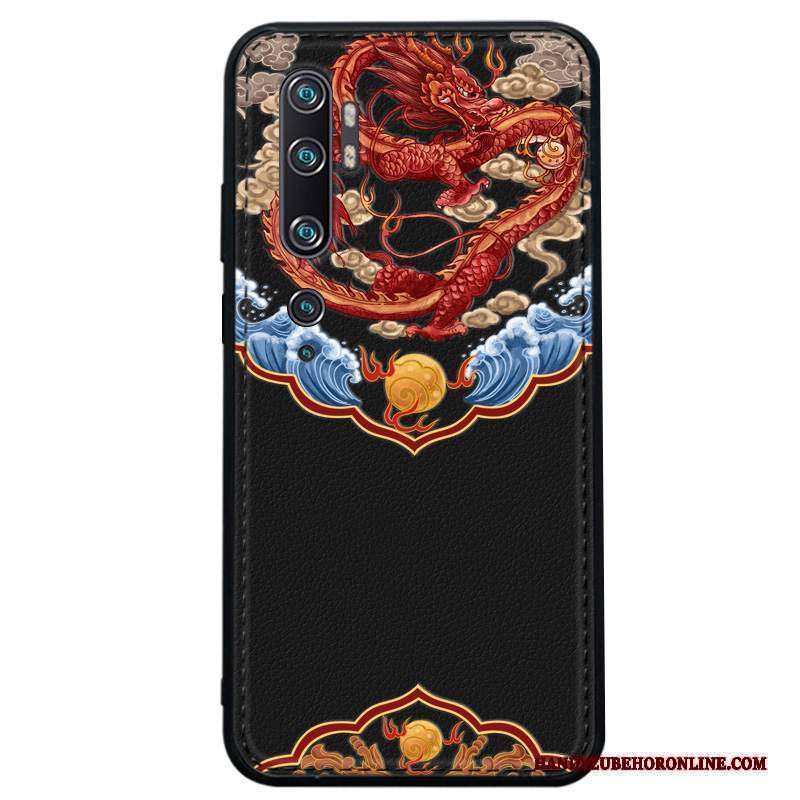 Custodia Mi Note 10 Goffratura Marchio Di Tendenza Personalizza, Cover Mi Note 10 Silicone Di Personalità Tutto Incluso