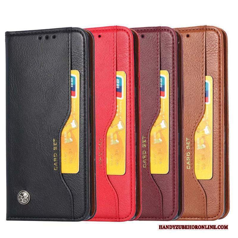 Custodia Mi Note 10 Pelle Tutto Incluso Nero, Cover Mi Note 10 Folio Affari Carta