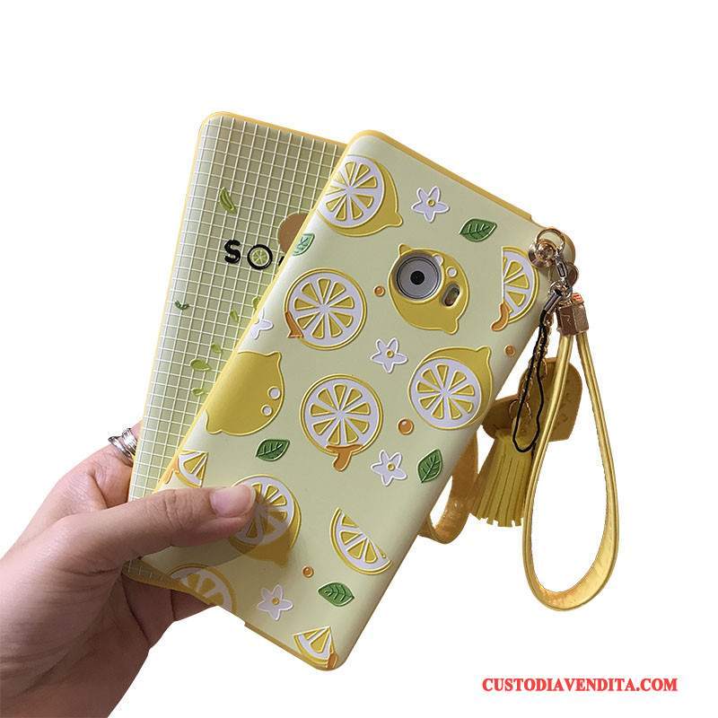 Custodia Mi Note 2 Goffratura Piccola Morbido, Cover Mi Note 2 Chiaro Giallo