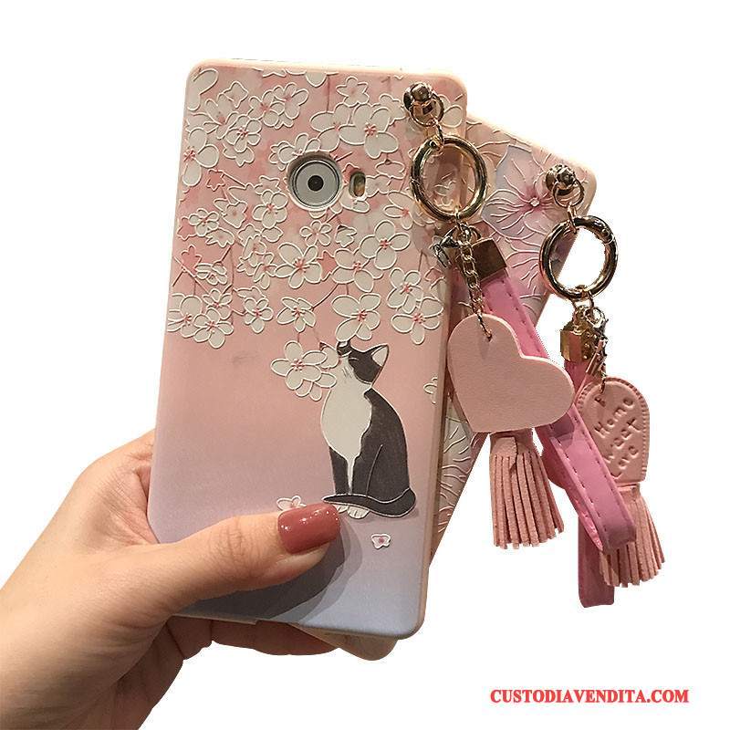 Custodia Mi Note 2 Goffratura Telefono Morbido, Cover Mi Note 2 Macchiati Rosa