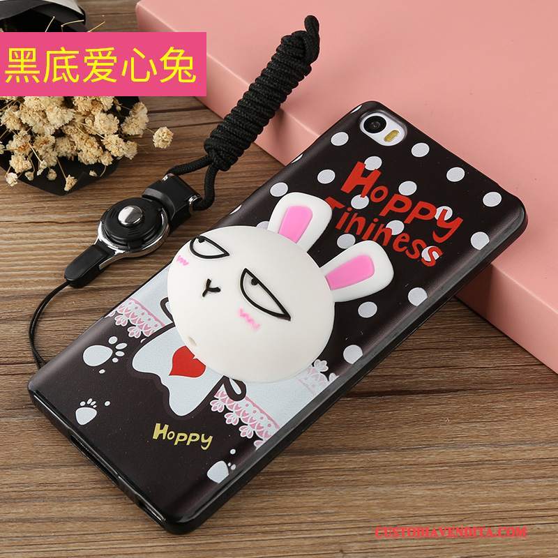 Custodia Mi Note Cartone Animato Piccola Nero, Cover Mi Note Silicone Telefono