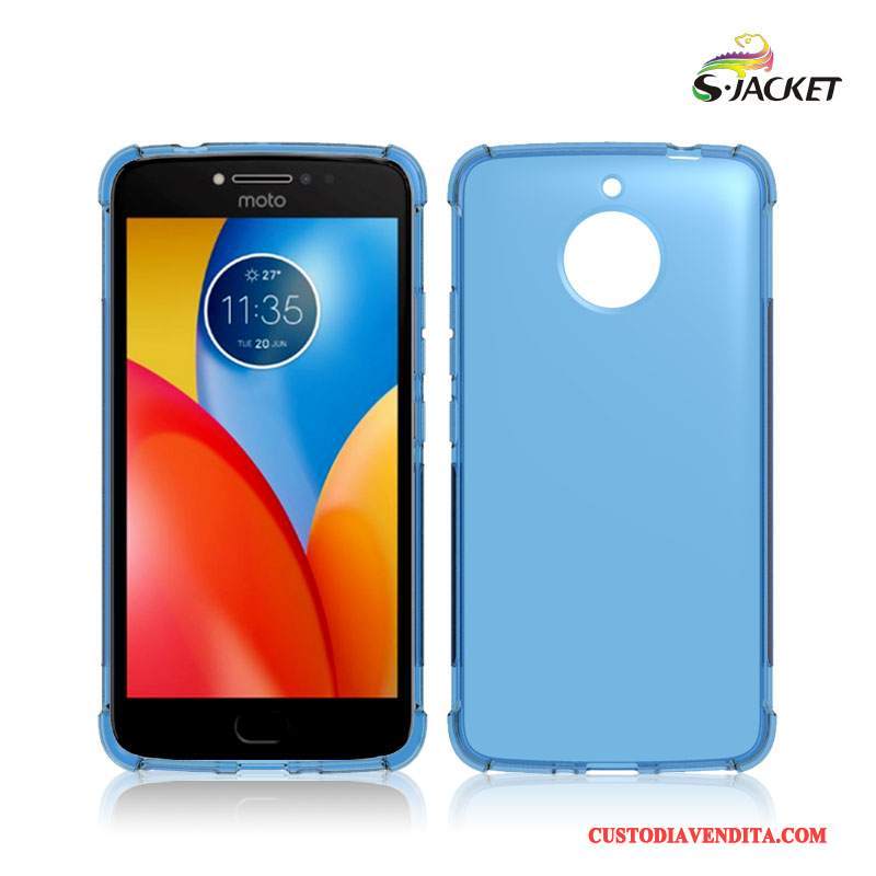 Custodia Moto E4 Plus Protezione Morbido Blu, Cover Moto E4 Plus Antiscivolo