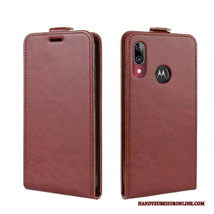 Custodia Moto E6 Plus Pelle Anti-cadutatelefono, Cover Moto E6 Plus Protezione