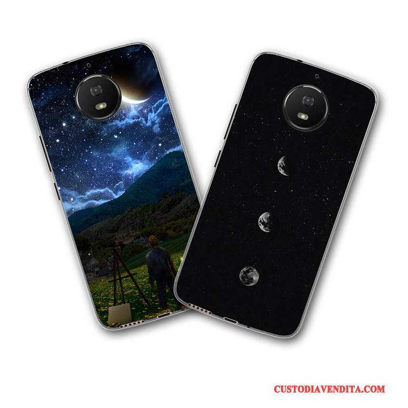 Custodia Moto G5s Plus Cartone Animato Tendenza Morbido, Cover Moto G5s Plus Protezione Anti-caduta Nero