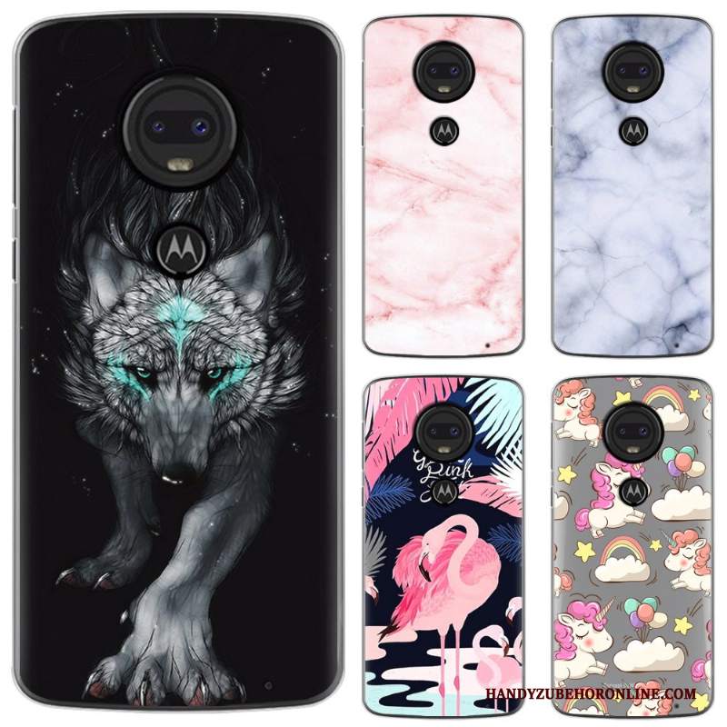 Custodia Moto G7 Cartone Animato Morbido Nuovo, Cover Moto G7 Creativo Tendenzatelefono