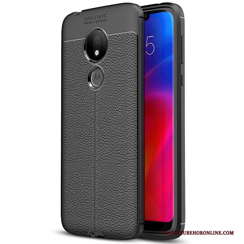 Custodia Moto G7 Play Protezione Telefono Tutto Incluso, Cover Moto G7 Play Pelle Modello Nero
