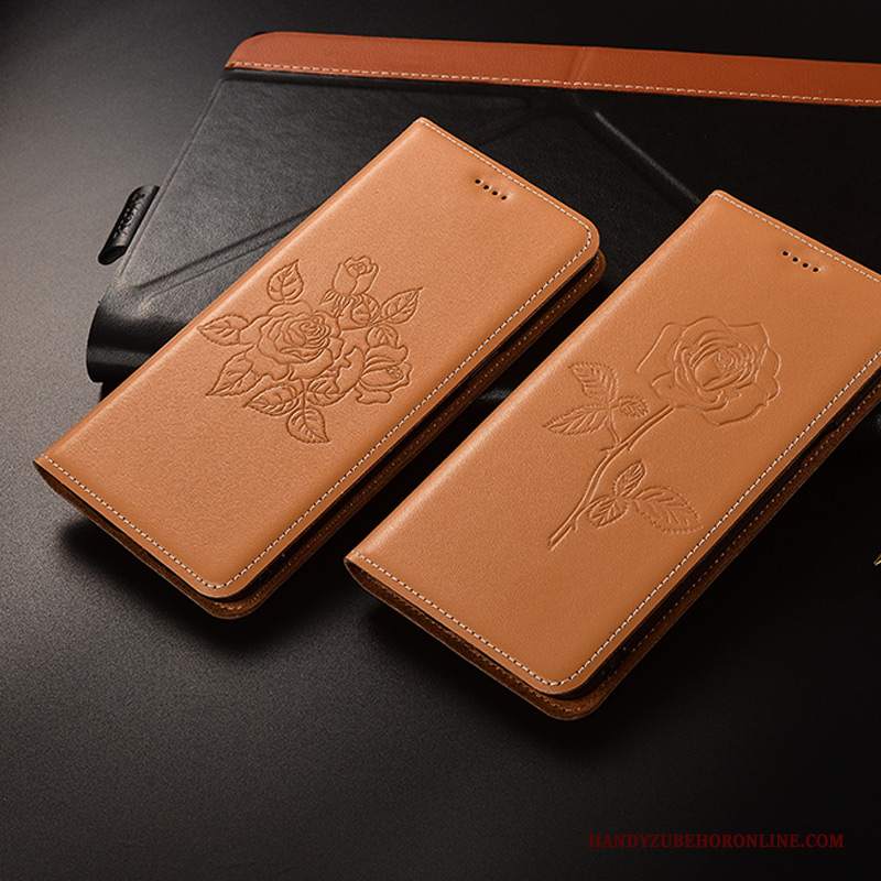 Custodia Moto G7 Plus Folio Giallo Modello, Cover Moto G7 Plus Pelle Telefono Fiori