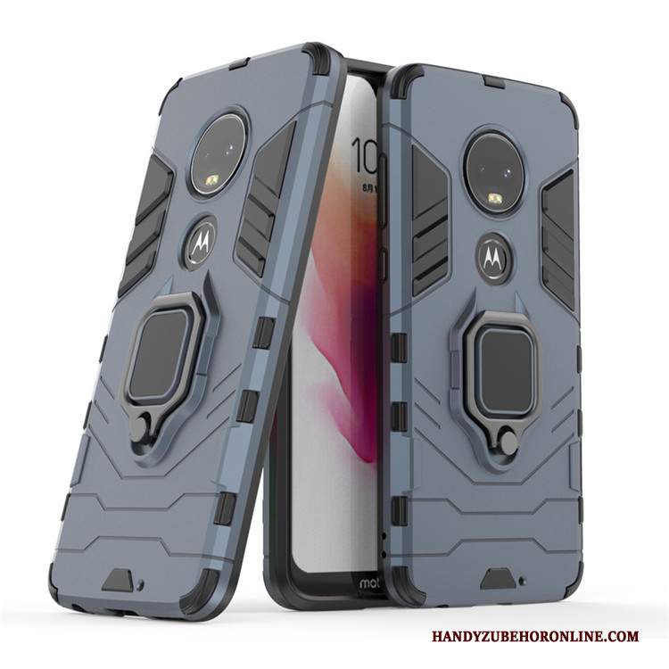 Custodia Moto G7 Protezione Ring Verde, Cover Moto G7 Anti-caduta Tutto Incluso