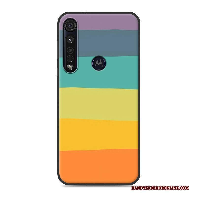 Custodia Moto G8 Plus Colore Scenario Giallo, Cover Moto G8 Plus Silicone Morbidotelefono