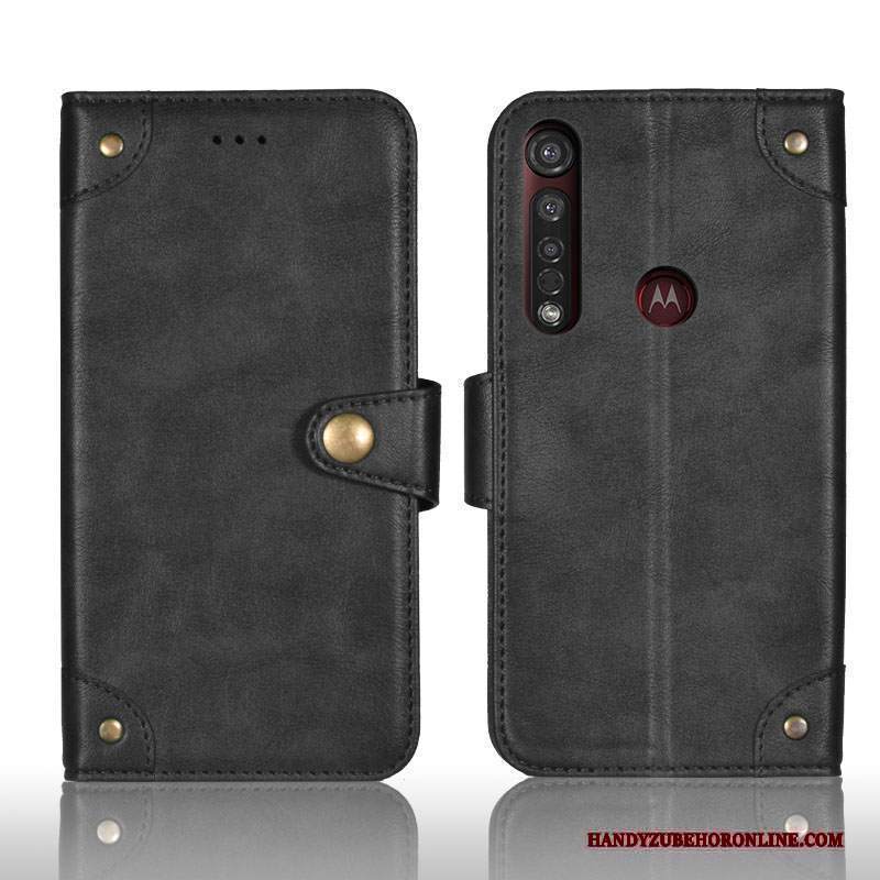 Custodia Moto G8 Plus Folio Telefono Nero, Cover Moto G8 Plus Creativo Carta