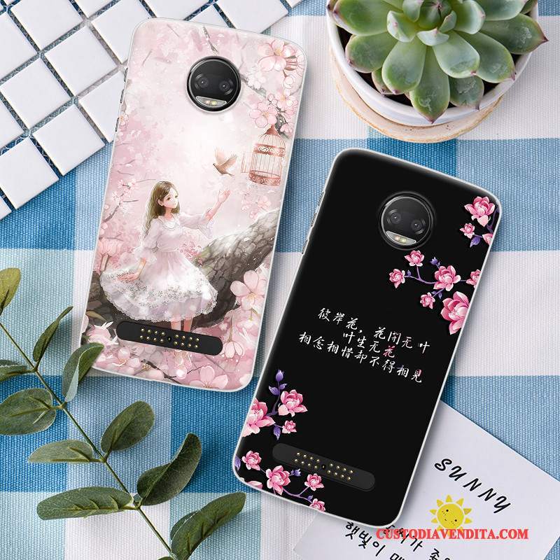 Custodia Moto Z 2018 Colore Fresco Tutto Incluso, Cover Moto Z 2018 Protezione Morbido Anti-caduta