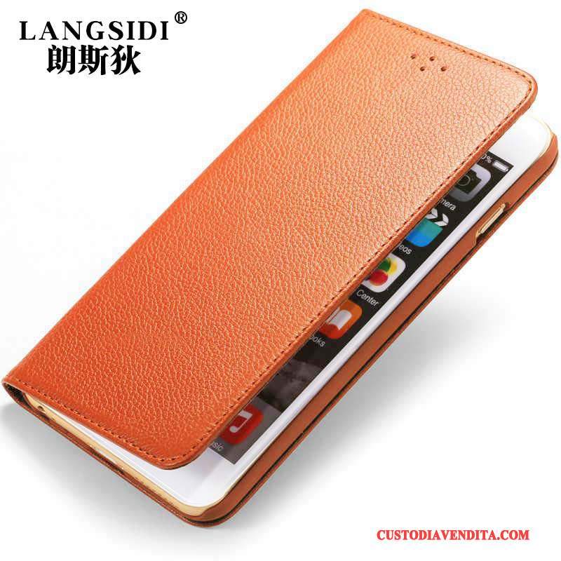 Custodia Moto Z Play Protezione Personalizza Arancione, Cover Moto Z Play Pelle Telefono Anti-caduta