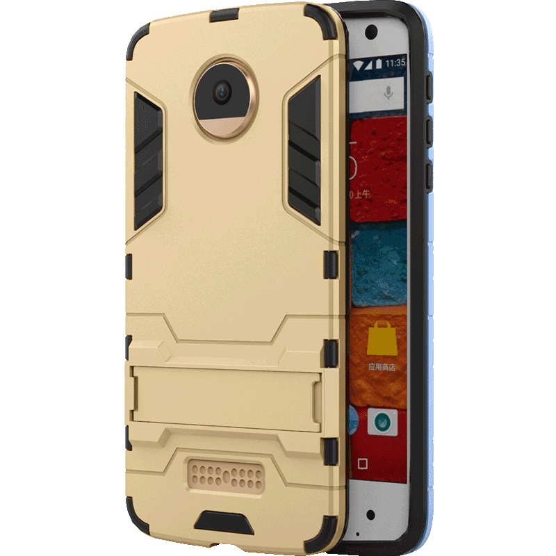 Custodia Moto Z Protezione Telefono Oro, Cover Moto Z Anti-caduta Supporto