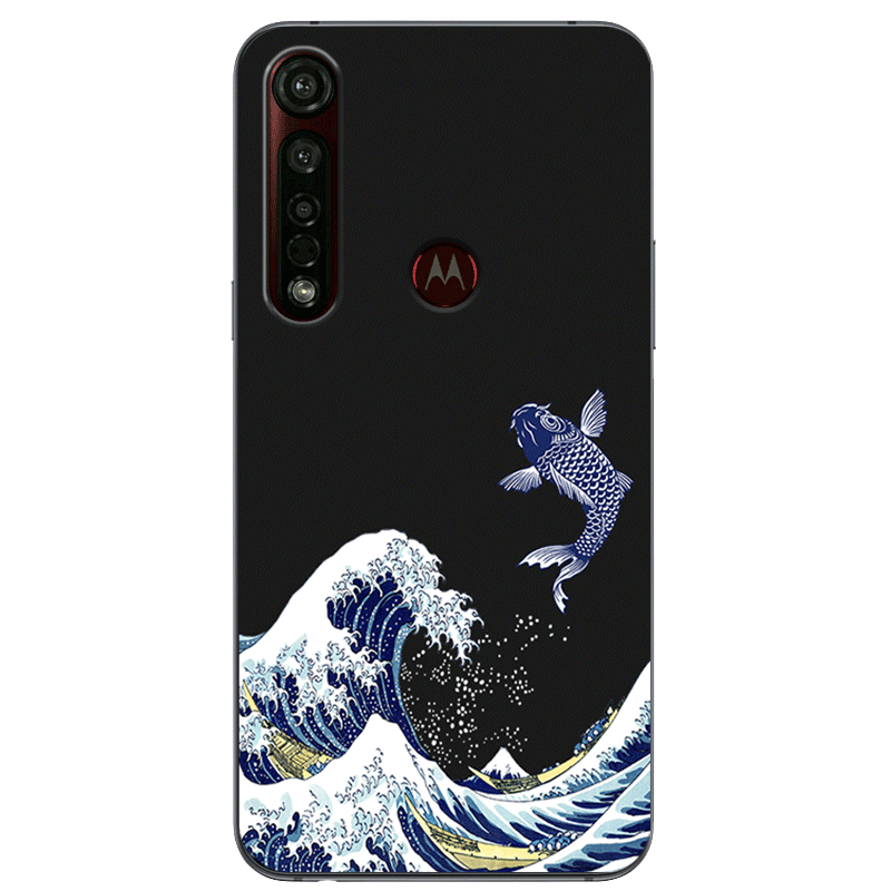 Custodia Motorola One Macro Silicone Nerotelefono, Cover Motorola One Macro Anti-caduta Marchio Di Tendenza