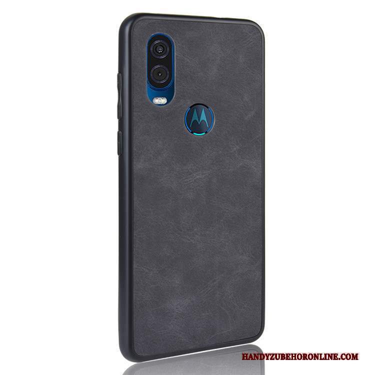 Custodia Motorola One Vision Protezione Telefono Nero, Cover Motorola One Vision Anti-caduta