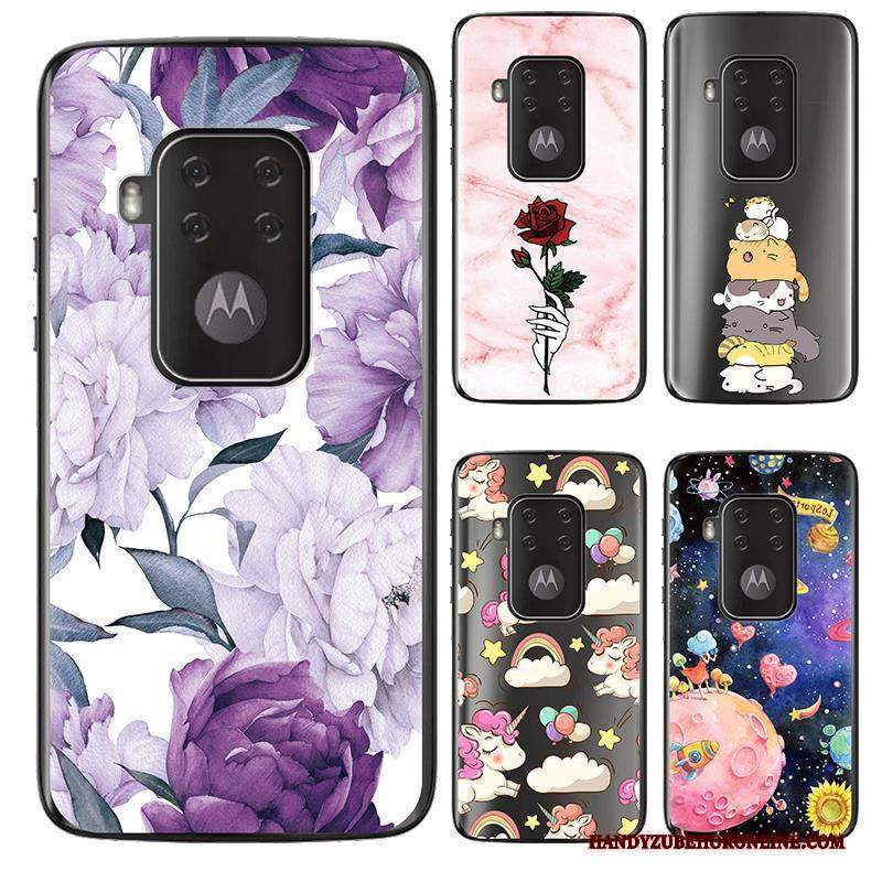 Custodia Motorola One Zoom Colore Nuovo Porpora, Cover Motorola One Zoom Panno Tendenza